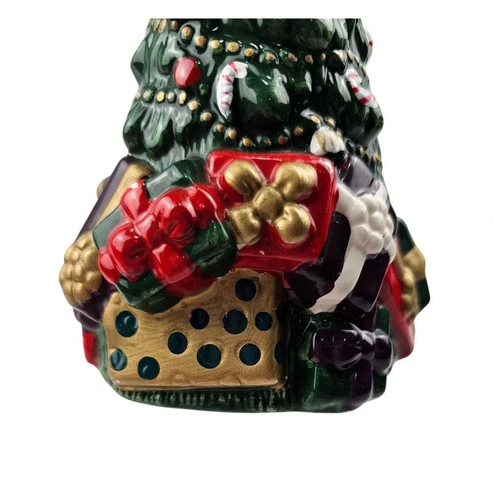 Allure 1996 Christmas Tree Ceramic Soap Dispenser Holiday Decor